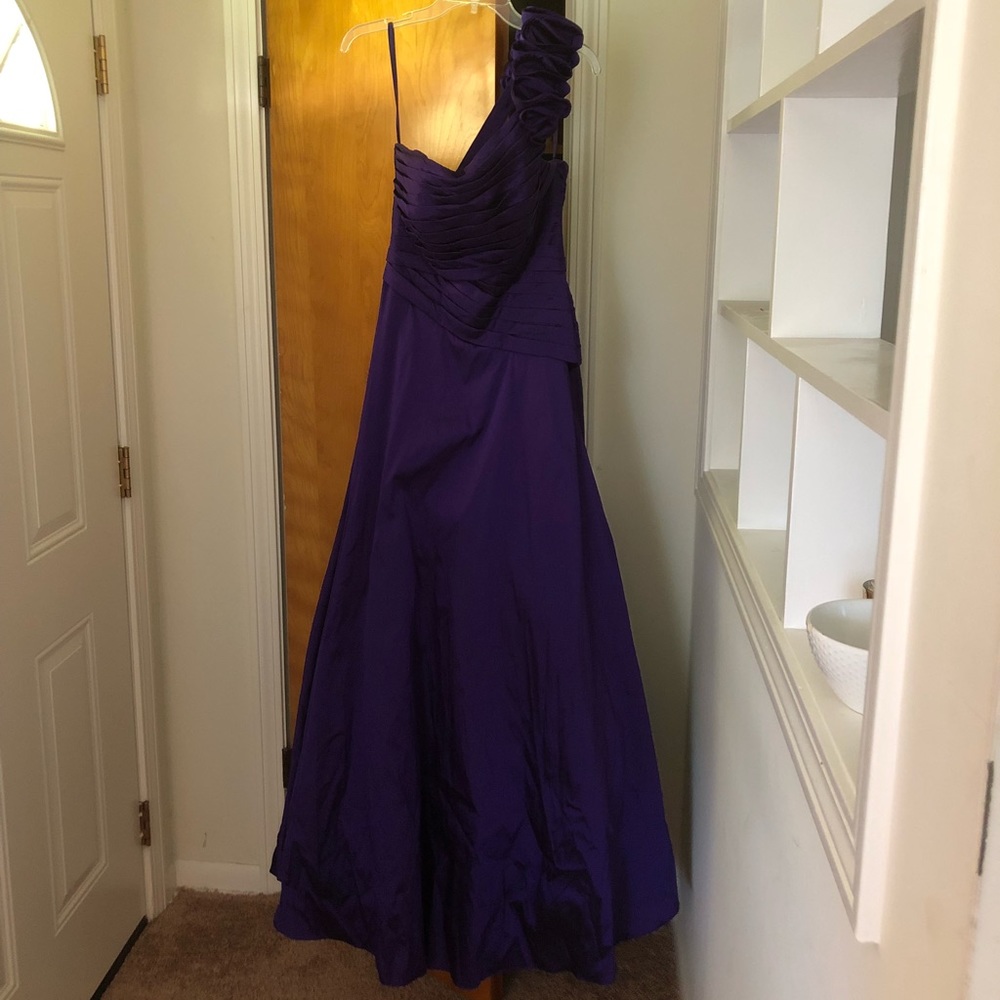 Size 12 Angelina Faccenda plum formal gown